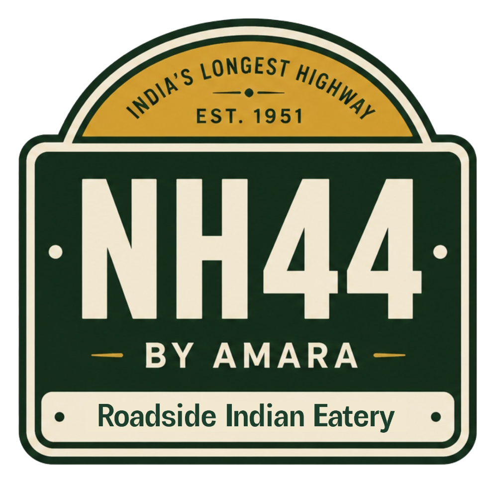 NH44 by Amara — Roadside Indian Eatery. India's longest highway, established 1951.